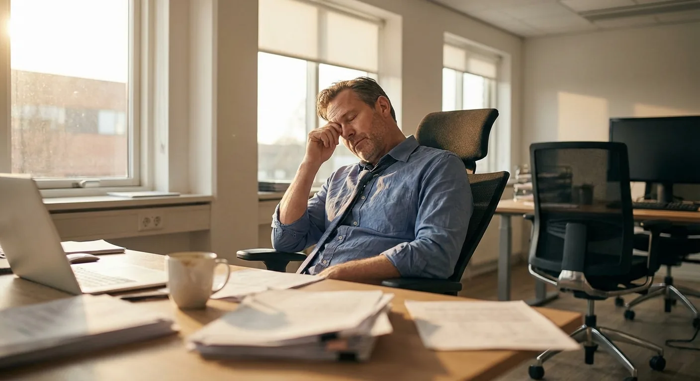 Acht uur geslapen. Toch leeg.